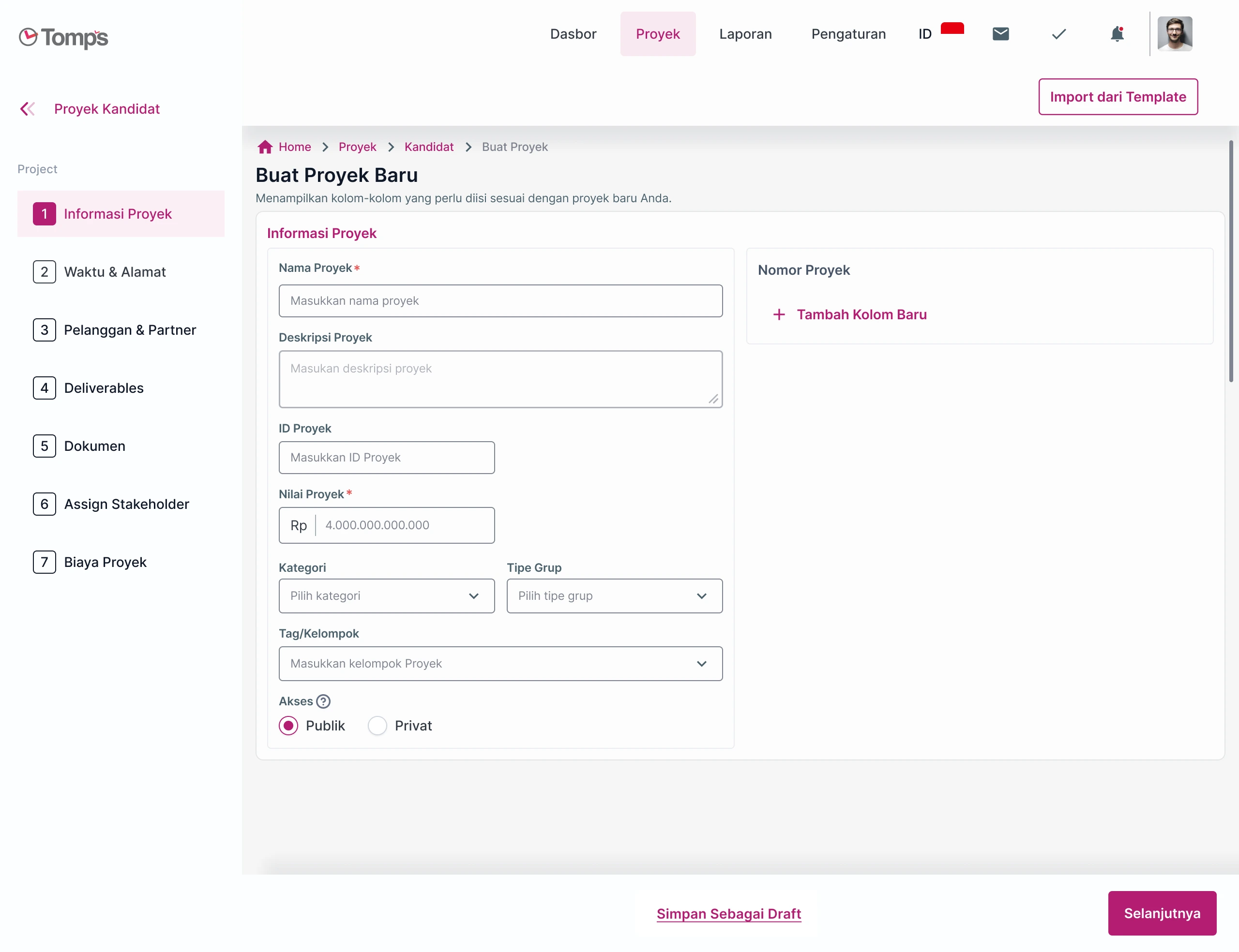 Tomps Project Management Apps